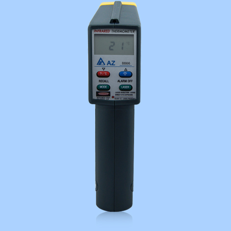 衡欣AZ8866 便携式光学测温仪 手持式工业红外线测温仪