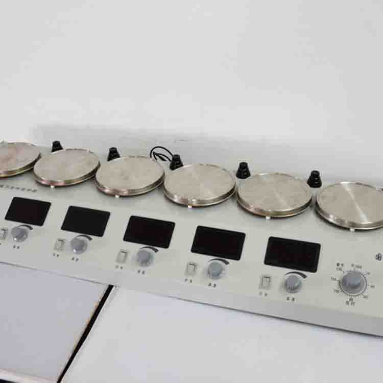 HJ-6A多头恒温磁力搅拌器6头 数显不锈钢机械定时无极调速