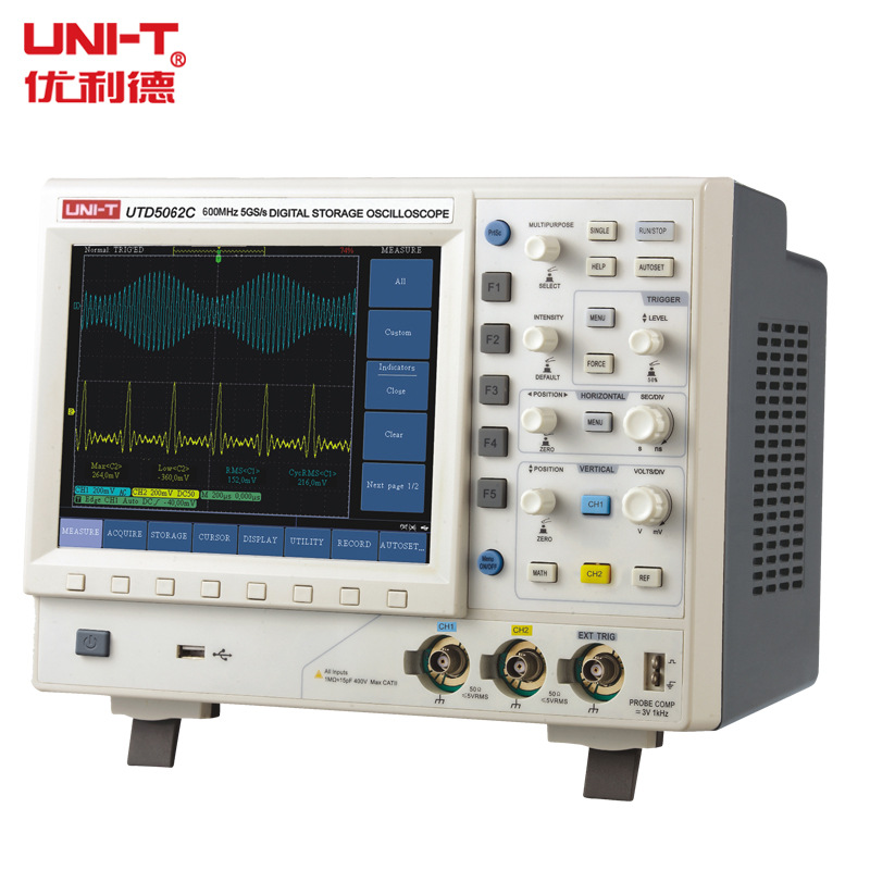 优利德UTD5062C 数字储存示波器 双通道 600MHZ带宽