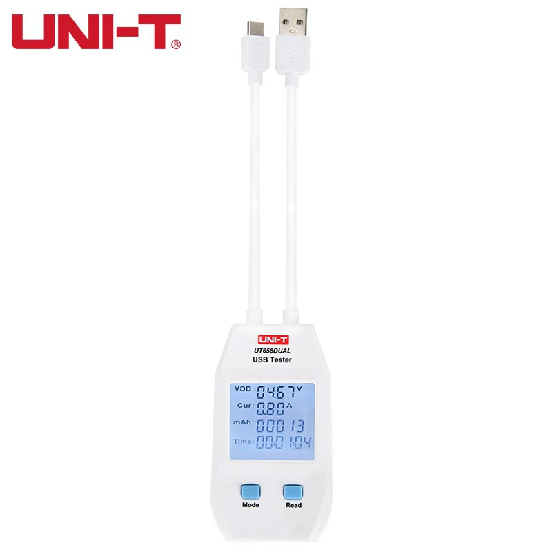 优利德UNI-TUT658DUAL USB测试仪充电宝手机平板电脑充电端口