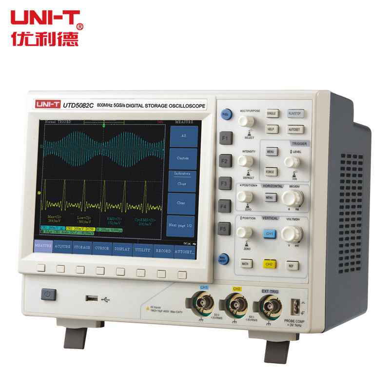 优利德 UTD5082C 双通道示波器800MHz存储示波器