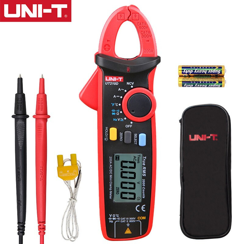 优利德 UNI-T UT210D 钳形表真有效值迷你数字钳形万用表交直流