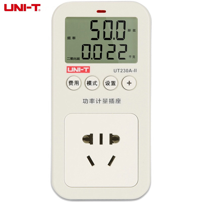 优利德UNI-TUT230A-II 电量功率计量插座电力监测仪交流数显