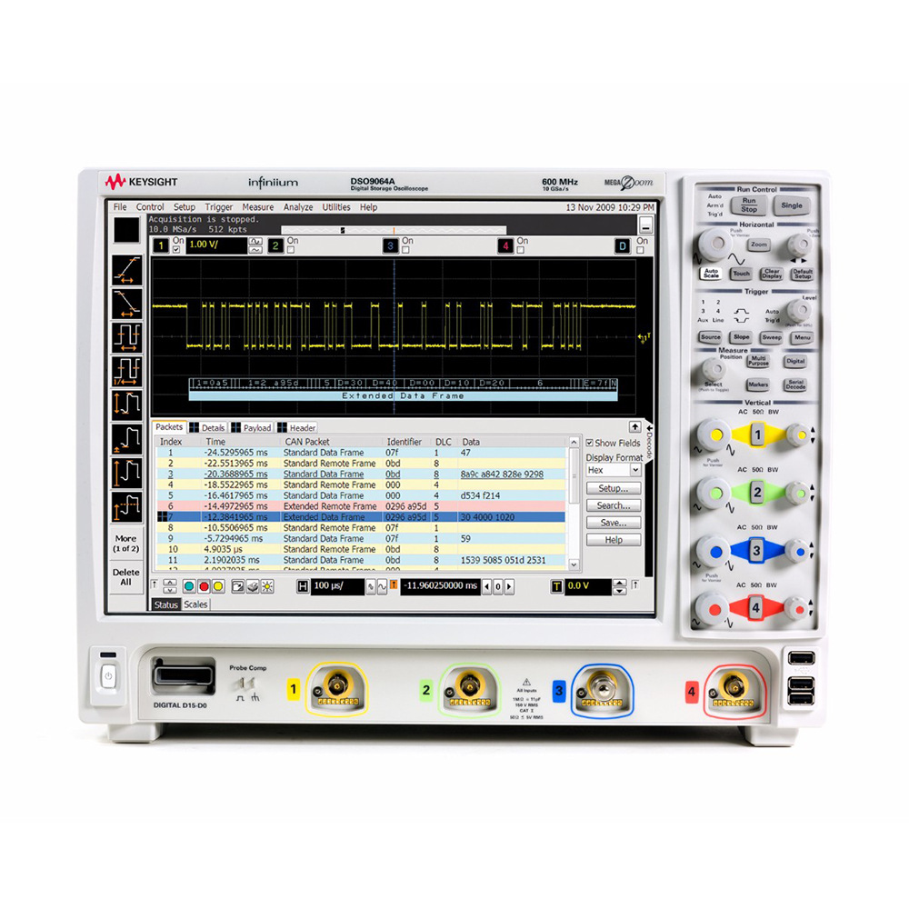 是德科技 DSO9064A 示波器:600 MHz,4 个模拟通道