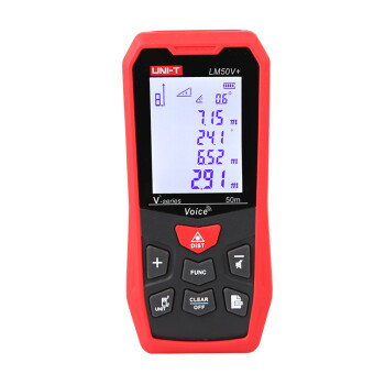 优利德 UNI-T LM50V+ 锂电池直充数据语音播报 红外线量房仪