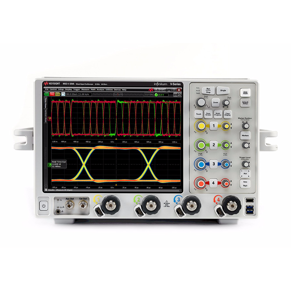 MSOV254A 示波器 25GHz 4个模拟通道和16个数字通道