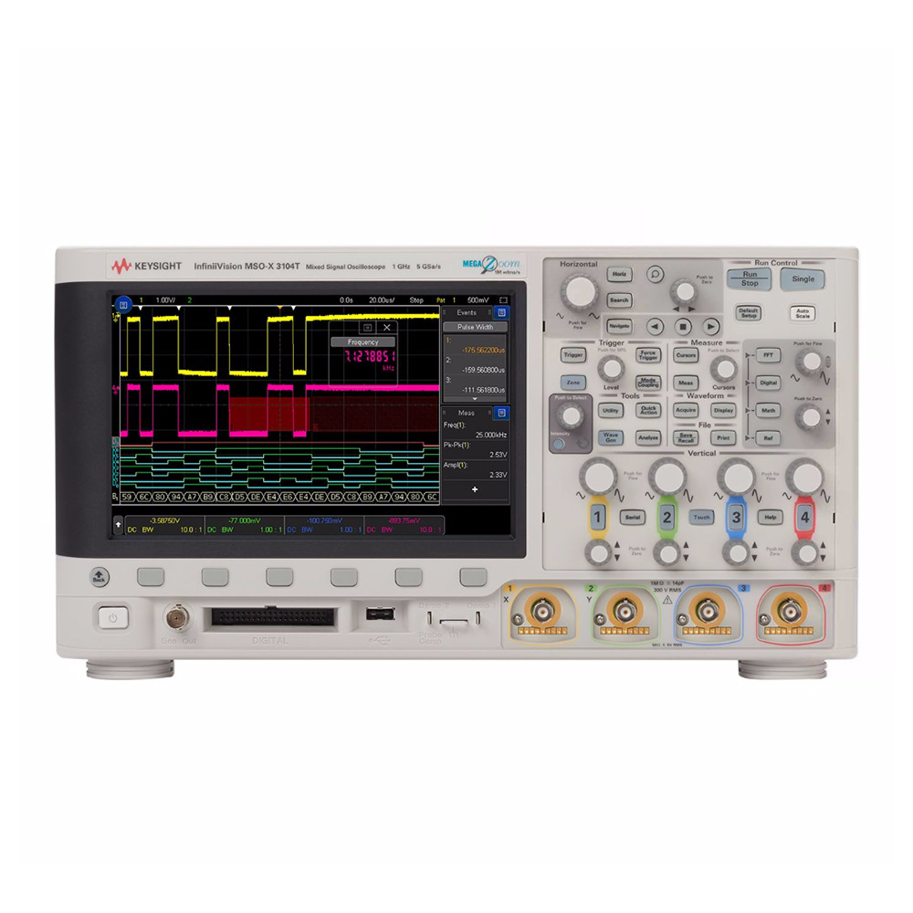 MSOX3104T 示波器 1GHz 4个模拟通道和16个数字通道