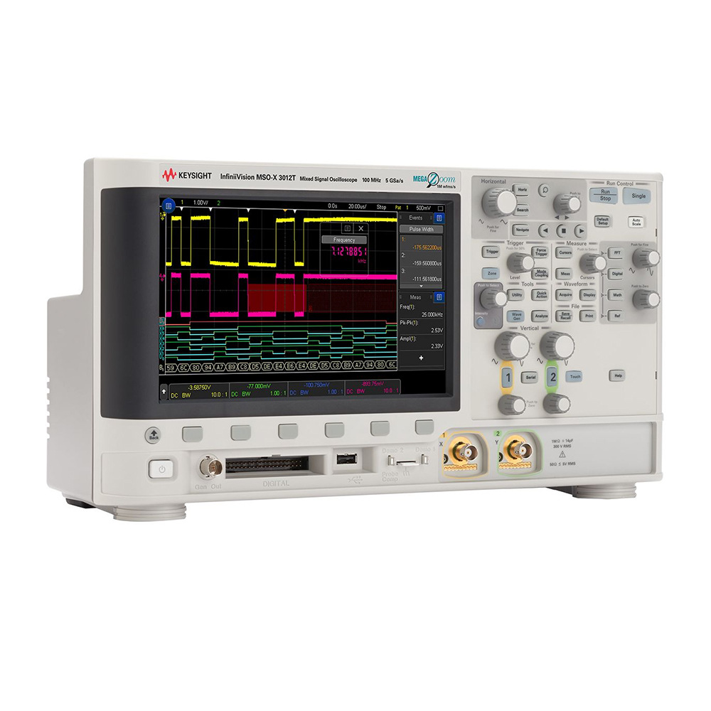 MSOX3012T 示波器 100MHz 2个模拟通道和16个数字通道