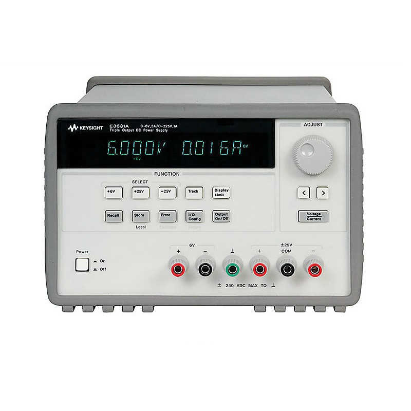 E3631A 直流电源 80W三路输出电源6V5A和±25V1A