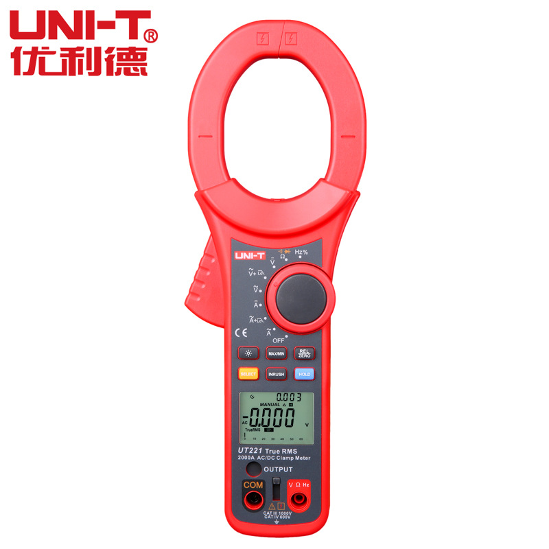 优利德 UT221 真有效值钳型表2000A电流钳表